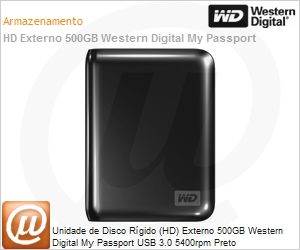 WDBKXH5000ABK-NEBZ - Unidade de Disco Rgido (HD) Externo 500GB Western Digital My Passport USB 3.0 5400rpm Preto